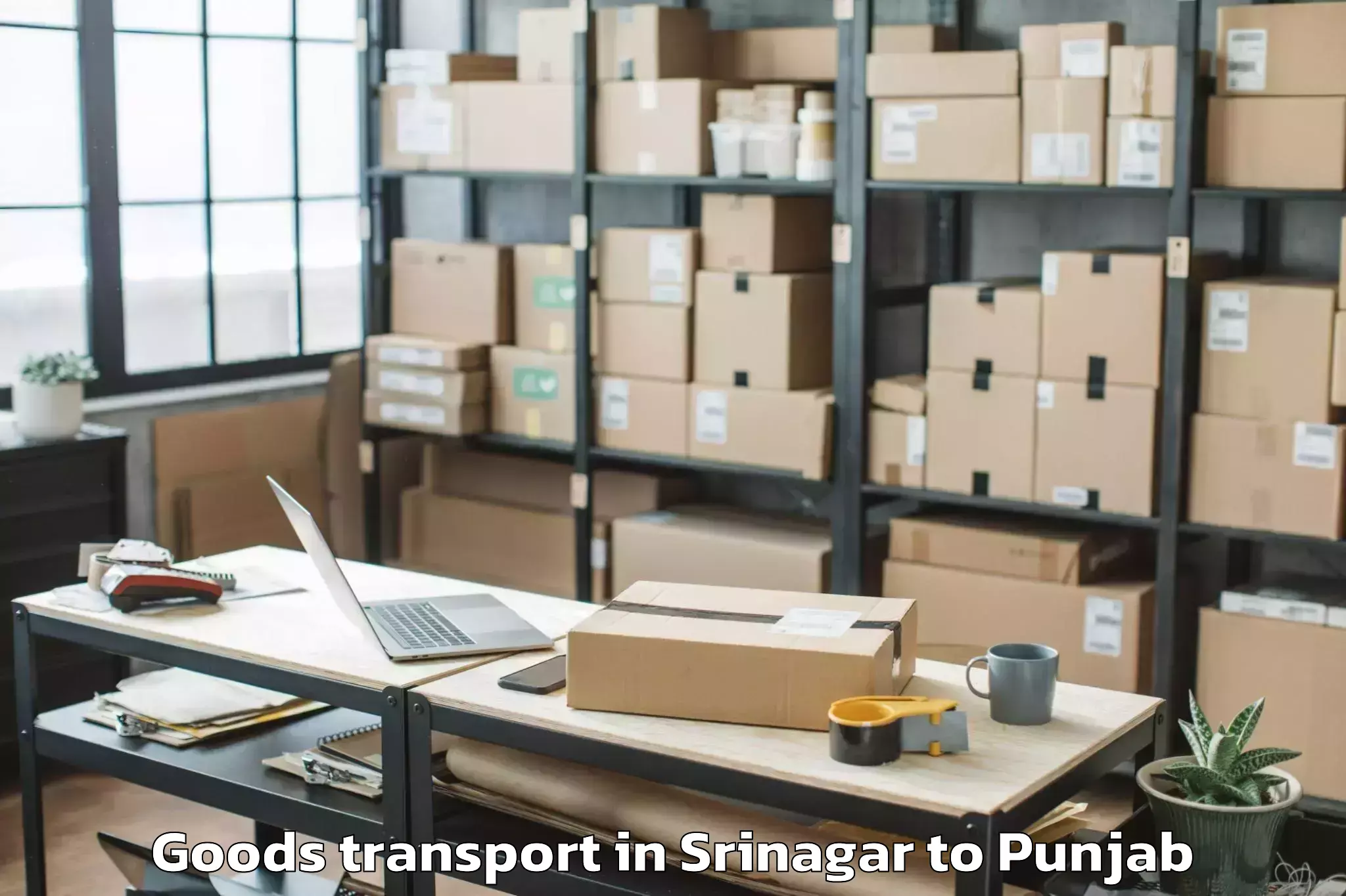 Leading Srinagar to Ferozepore Goods Transport Provider